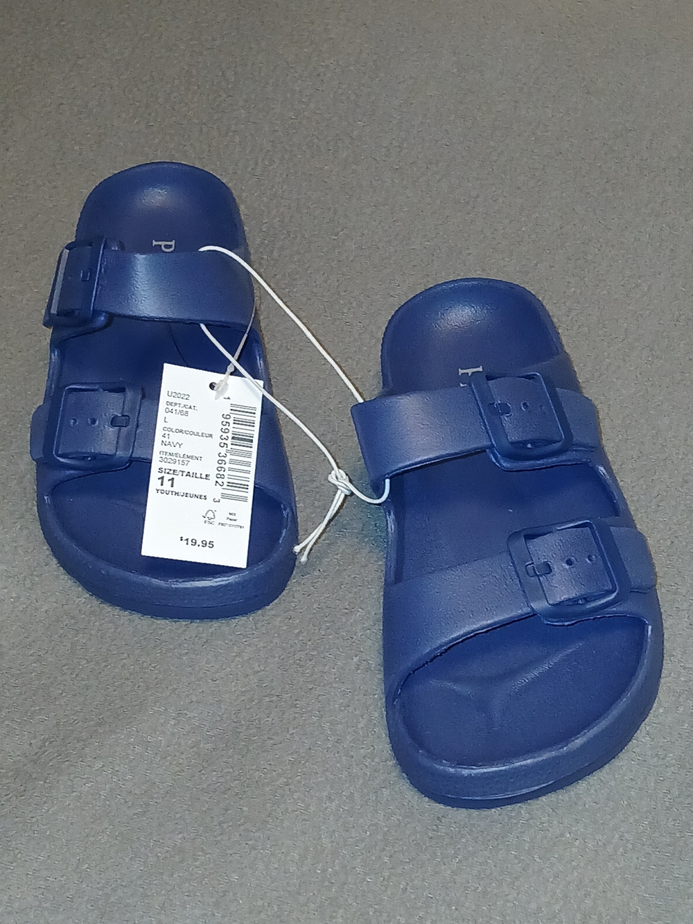 The Children's Place Kids' Navy Blue Double-Buckle Slide Sandals - Picture 2 of 2